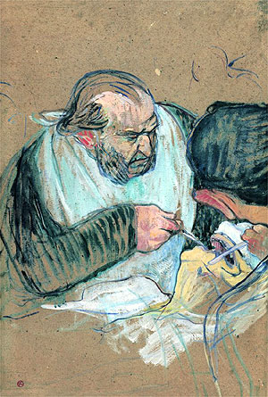 Dr Pean operating, 1891-1892, by Henri de Toulouse-Lautrec