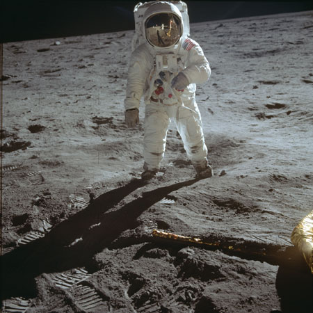 Buzz Aldrin on the Moon. Photo by Neil Armstrong/NASA.